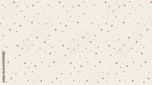 Seamless vintage star pattern on cream background. Perfect for baby shower designs, nursery decor, scrapbook paper, retro wrapping, celestial-themed projects, and soft neutral aesthetic styles.