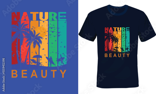 Nature Beauty, Nature typography t-shirt design, Nature Vibes  typography tshirt design.