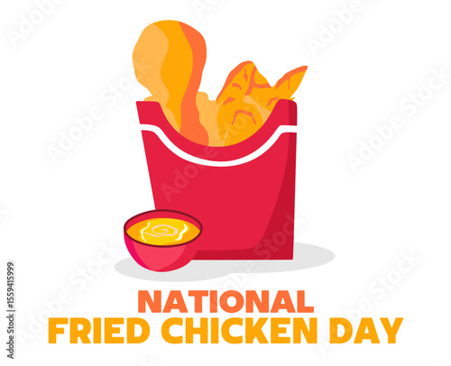 national fried chicken day with delicious fried chicken