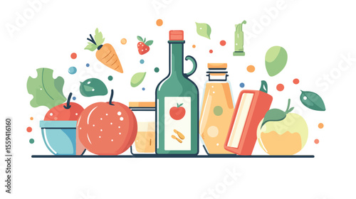 Online Education Technology Vector Illustration