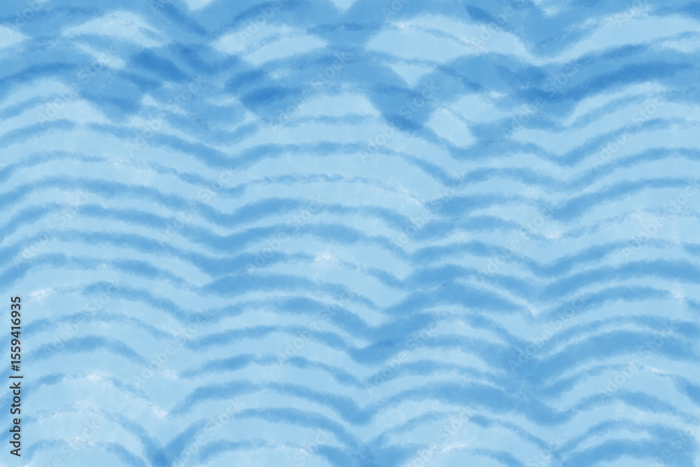 Obraz premium やさしい波柄の藍色背景素材