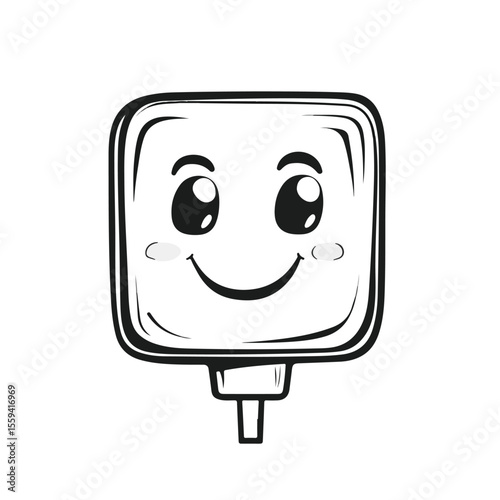 Creative Electric Plug Cartoon Vector Illustration