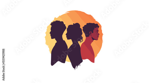 Family Parents Silhouette Vector Icon Isolated