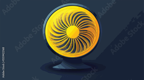 Professional Yellow Ventilator Fan Providing Cool Wind