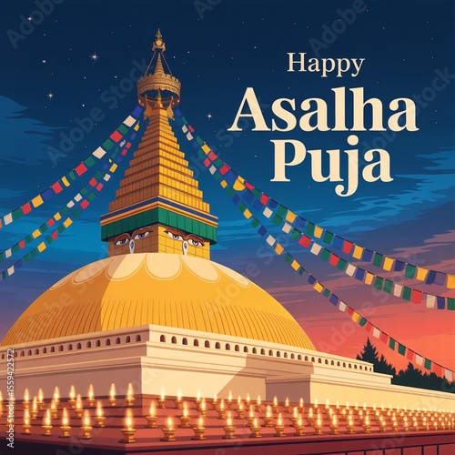 Wallpaper Mural Happy Festive Asalha Puja Poster Torontodigital.ca