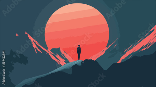 Geometric Flat Vector Design Illustration