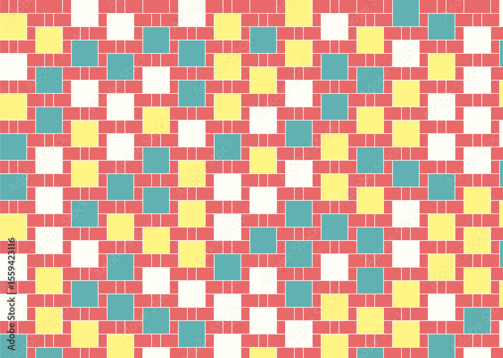 Fototapeta premium 幾何学的なタイル模様 背景