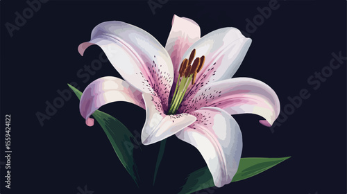 Delicate Floral Decoration with Lily Flowers in Nature