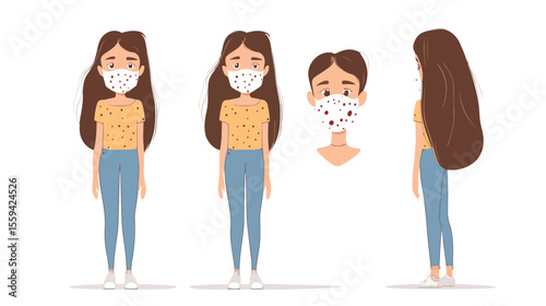 Female Patient with Symptoms of Monkeypox Flat