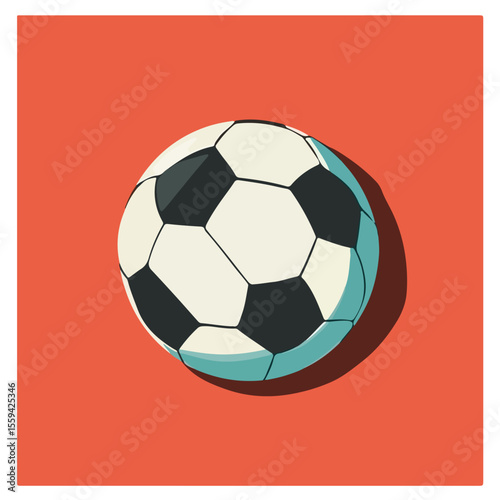 Dynamic Football Flat Vector Illustration for Sports Designs