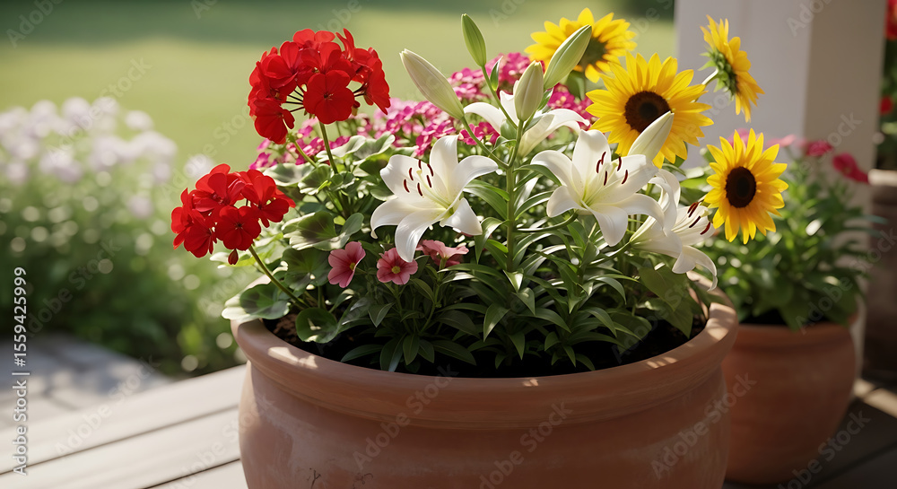Naklejka premium flower pot