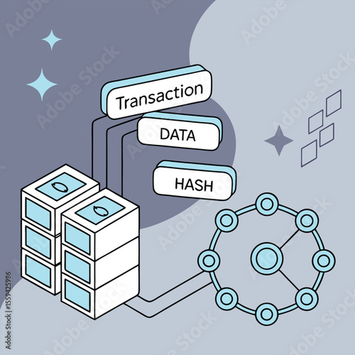 Blockchain technology concept