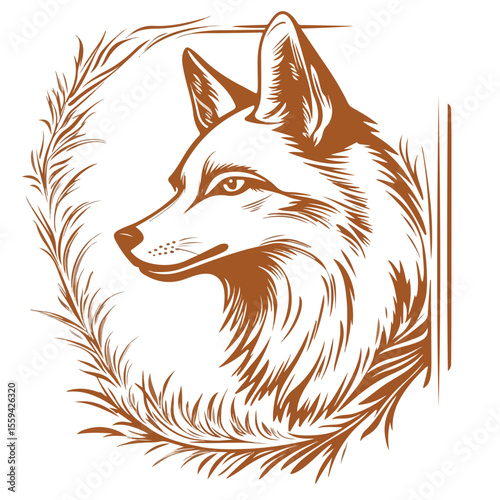 Playful Fox Cartoon Vector Illustration on White Background