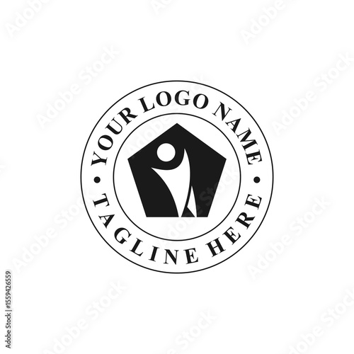 generic people logo design,generic people logo,vector,silhouette,icon,symbol,abstract,circle,family	