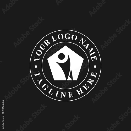 generic people logo design,generic people logo,vector,silhouette,icon,symbol,abstract,circle,family	