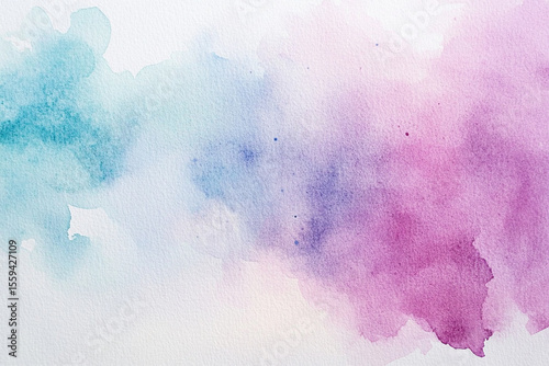Pastel Watercolor Gradient Background, Blue and Purple Fluid Design