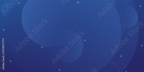 Abstract blue background with circles. Vector illustration