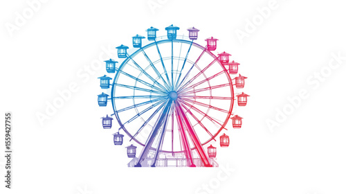 Ferris Wheel Icon Vector Illustration Design