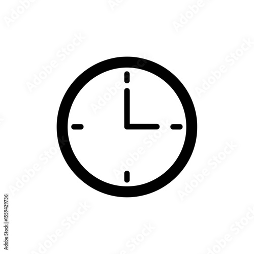 Illustration of a clock face with hour and minute hands indicating a specific time on the dial face