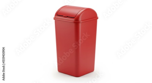Red Plastic Waste Bin, Modern Design, Clean and Simple Household Waste Container,  Convenient and Functional for Home or Office Use