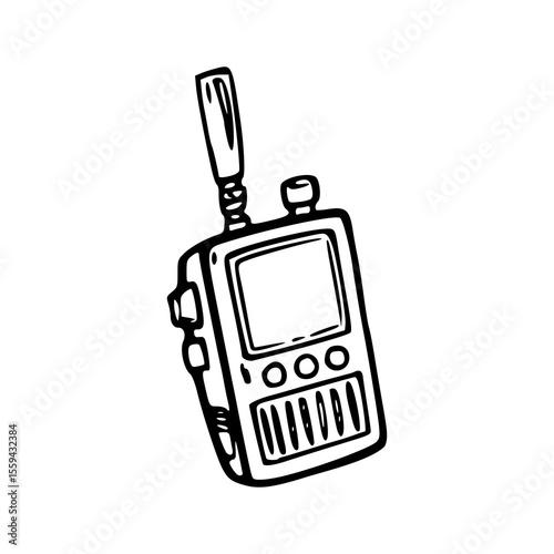 walkie talkie vector sketch drawing
