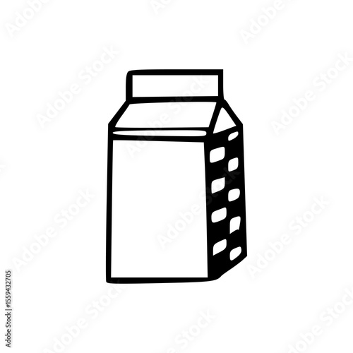 simple milk carton outline icon