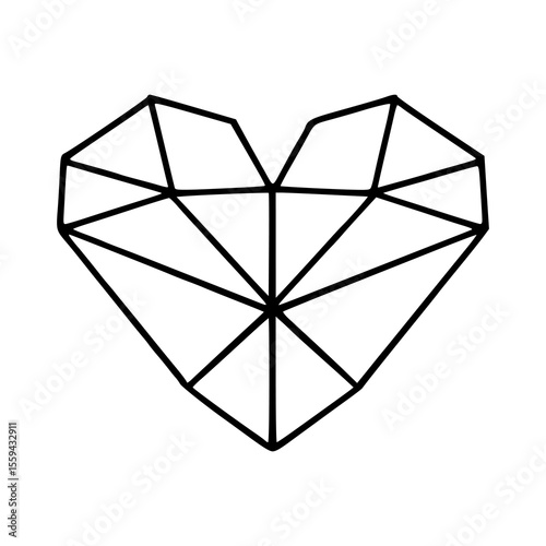 geometric heart design