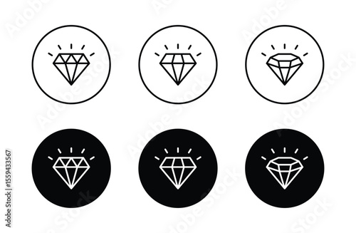 Diamond icon vector for web, computer and mobile app	