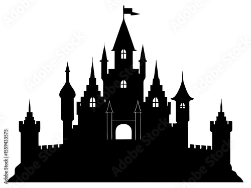 silhouette of the castle