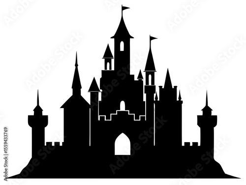 silhouette of the castle
