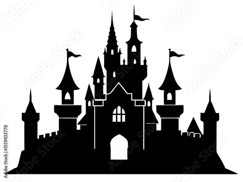 silhouette of the castle