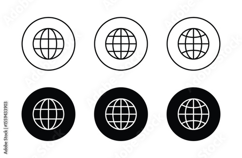 Globe Icon vector, Go to web symbol icon vector	