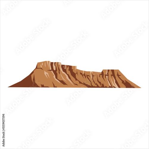 Desert mountains icon for landscape design