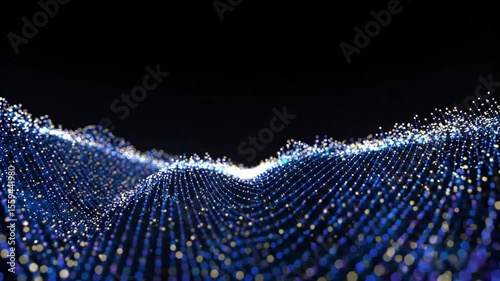An abstract particle waves background video