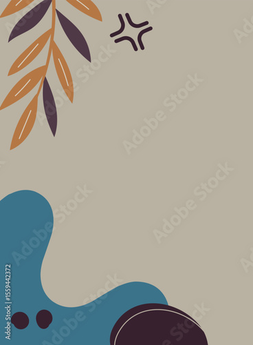 abstract floral background with place for your text, vector illustration.