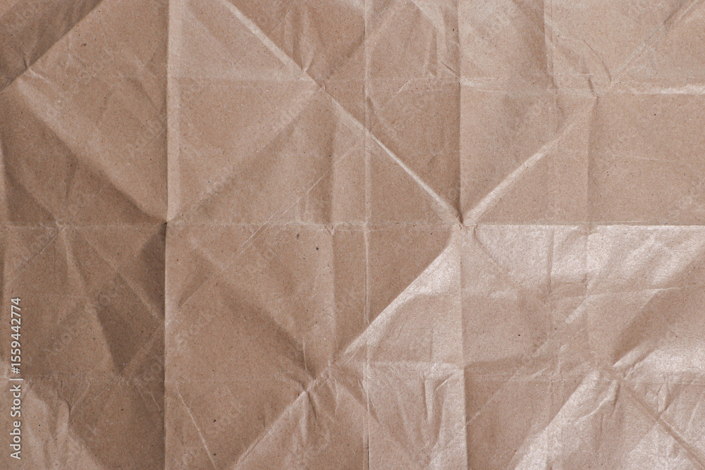 Fototapeta premium Wrinkled Kraft Paper Circle Texture