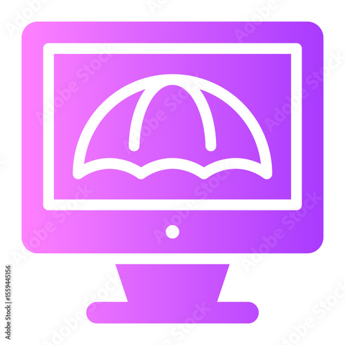 umbrella gradient icon