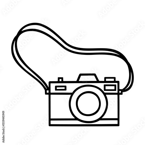 シンプルなカメラのイラスト素材