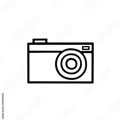 シンプルなデジカメのイラスト素材
