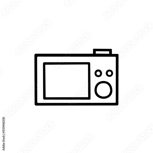 シンプルなデジカメのイラスト素材