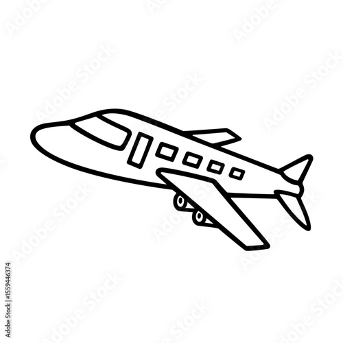 シンプルな飛行機のイラスト素材
