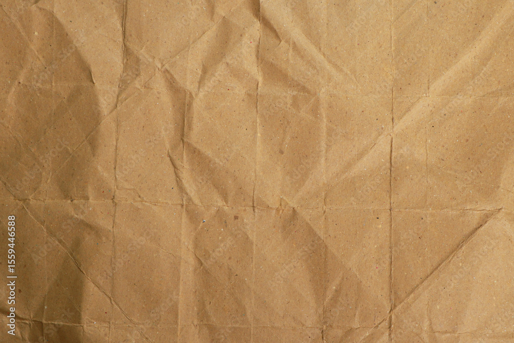 Obraz premium Grunge Folded Brown Kraft Paper Texture