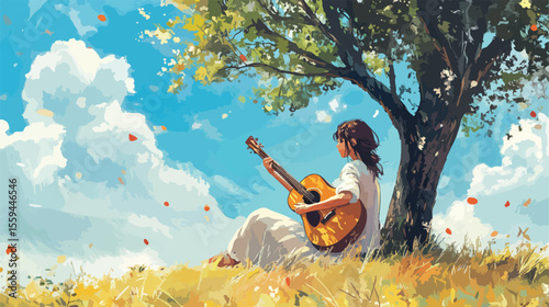 Stunning Digital Painting of a Serene Landscape