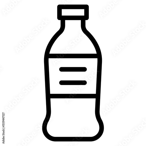 Plastic bottle in vector illustration