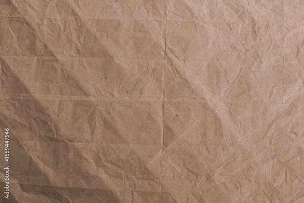 Obraz premium Wrinkled Kraft Paper Texture Background