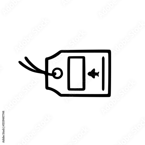 シンプルな旅行タグのイラスト素材