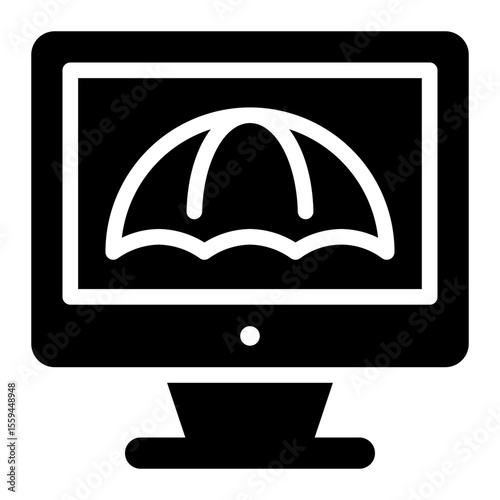 umbrella glyph icon