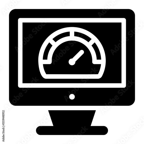 speedometer glyph icon