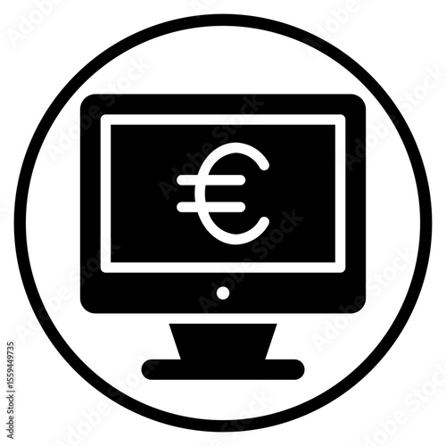 euro glyph icon