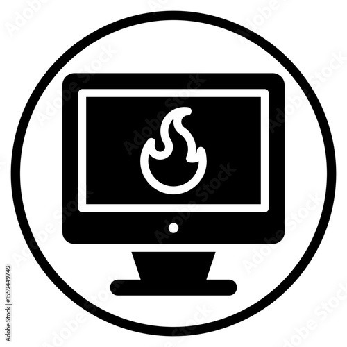 fire glyph icon
